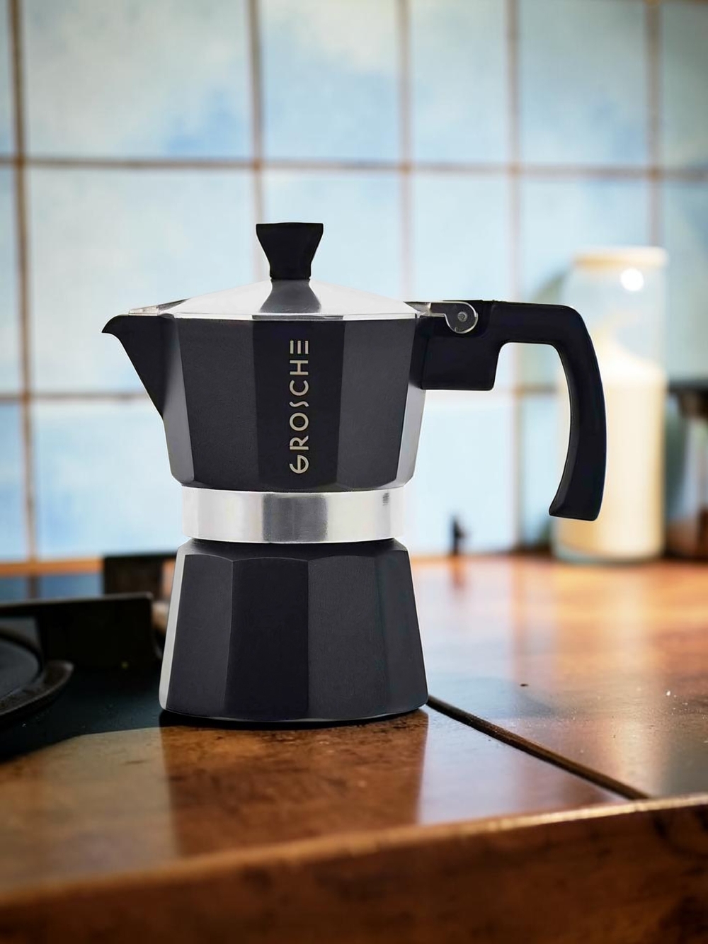 GROSCHE International MILANO Stovetop Espresso Maker Moka Pot - 3 Cup New In Box